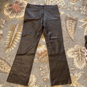 BCBG Leather pants chocolate brown